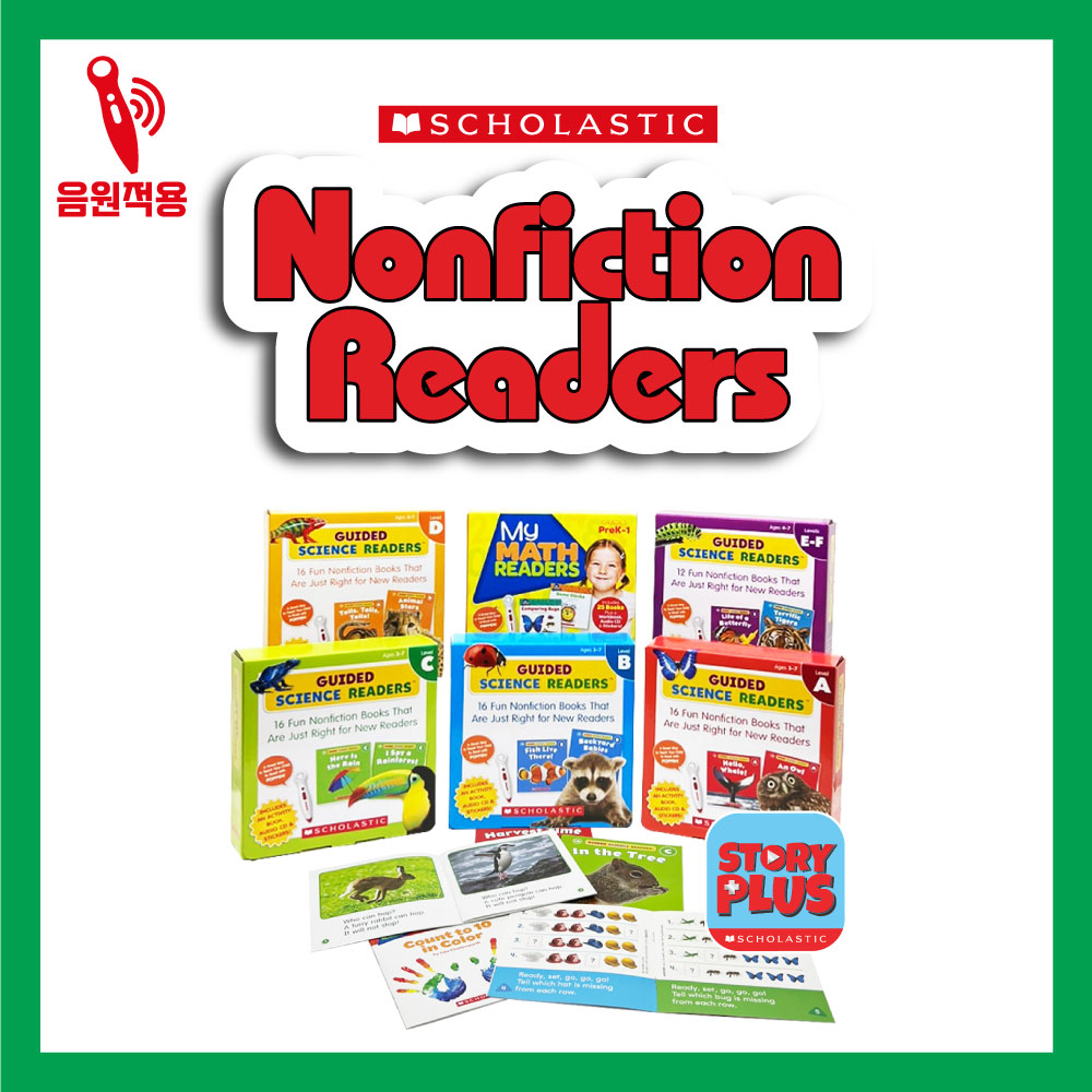 [피피오] 스콜라스틱 기초리더스 과학/수학 논픽션 리더스(Nonfiction Readers) 125종 영어전집 2-8세_ AI펜 포코로 호환/팝펜 호환