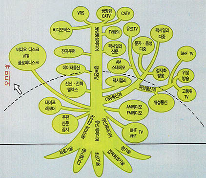 (그림1) 뉴미디어의 분류 및 발전