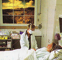 스탠포드대학병원 입원실에 설치된 전자창문