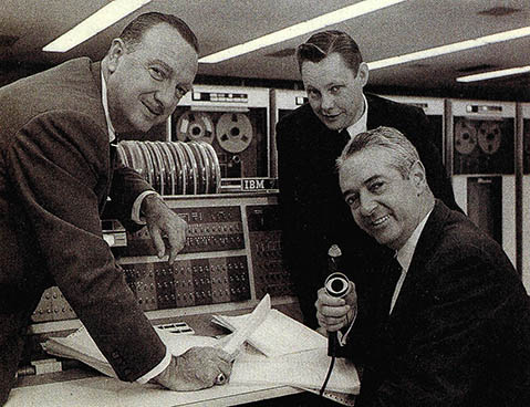 1960년 미국 대통령선거 보도에 등장한 컴퓨터. 사진은CBS뉴스룸