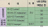 (표 2) 선캄브리아시대와 캄브리아기