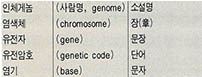 (표) 소설과 비교한 인체게놈의 구성