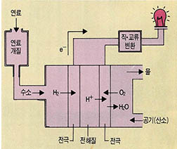 (그림1) 연료전지의 기본원리