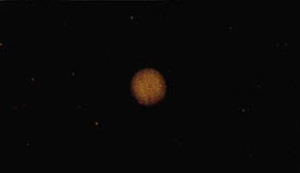 (사진2) 4인치 굴절망원경으로 확대 촬영한 목성의 표면^합성 초점길이 1천2백mm, 노출 4초, 자동가이드, 필름 ASA100