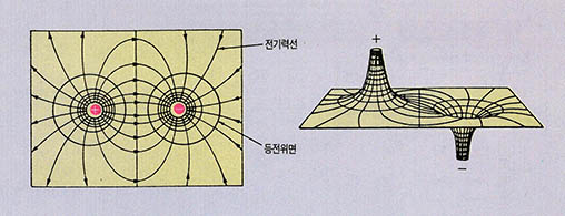 (그림1) 전기력선과 등전위면
