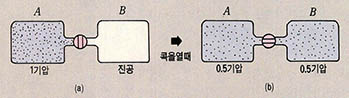 (그림5) 기체 팽창의 동적평형