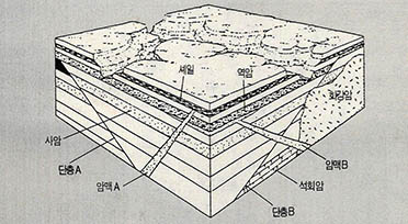 (그림3) 지층의 단면 모식도