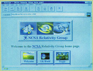 NCSA Relativity Group의 홈페이지