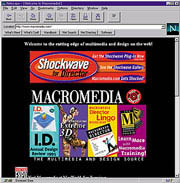 CD롬 타이틀에서 명성을 쌓은 매크로미디어사는 자바프로그래밍을 통해 인터넷에서 CD롬을 구동시키는 듯한 효과를 거둘 수 있는 쇼크웨이브를 발표했다.
