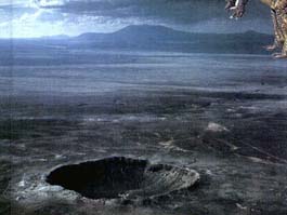 아리조나에서 발견된 운석 충돌 흔적으로 백악기 말에 생성됐다. 지름은 1.2㎞, 깊이는 1백70m.