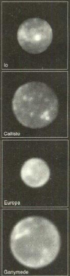 갈릴레오가 이름 붙인 목성의 위성들.