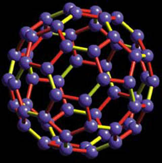 탄소 60개가 모여 축구공 모양을 이루고 있는 플러렌의 한 종류