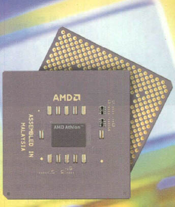 AMD가 개발한 1GHz CPU 애슬론.CPU시장에서 크게 호응을 받으며,인텔의 펜티엄Ⅲ와 경쟁하고 있다.