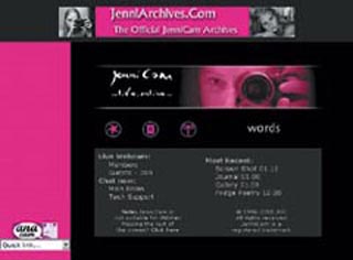 사생활까지 공개하기 시작한 제니퍼캠 홈페이지.