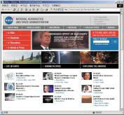 NASA 홈페이지는 관련 연구기관 등 수십개의 사이트가 서로 연결돼 정보를 제공하고 있다. 정보가 방대한 만큼 검색어나 분류를 잘 활용해 필요한 정보를 빨리 찾을 수 있는 능력이 요구된다.