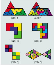 이 문제의 경우 스핑크스를 24개의 작은 정삼각형으로 나눈 다음 6개의 정삼각형을 적당히 모아 작은 스핑크스를 만들면 문제를 해결할 수 있다.