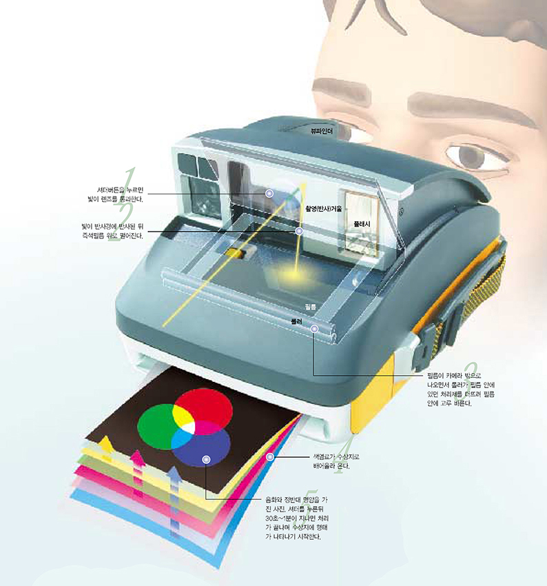 즉석카메라의 작동 원리