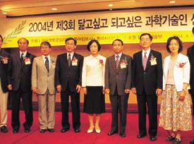 2004년 제3회‘닮고싶고 되고싶은 과학기술인’으로 선정되었다.