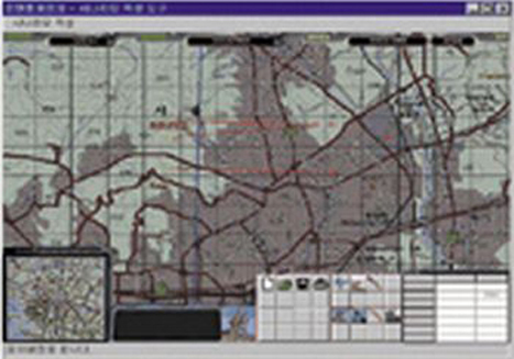 연구팀이 개발한 전쟁 시뮬레이터의 화면.