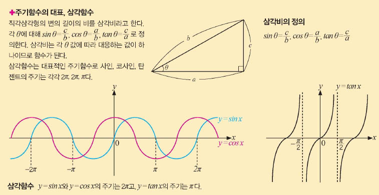 주기함수의 대표, 삼각함수