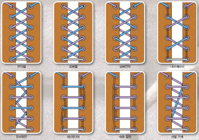 신발 끈을 매는 8가지 방식