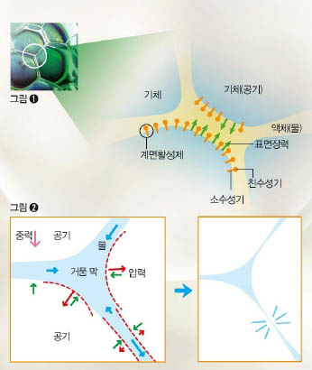 물거품은 금방 터지고 비눗방울은 오래가는 이유