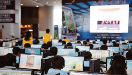 6월 23일 국립과천과학관에서 열린 제3회 온라인수학게임대회의 모습.