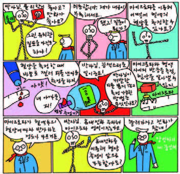 물리학자인 이기진 교수님은 ‘마이크로파 혈당측정장치’를 개발했어요! 전파 중 하나인 마이크로파를 이용하면 피 한 방울 내지 않고도 혈당을 잴 수 있대요