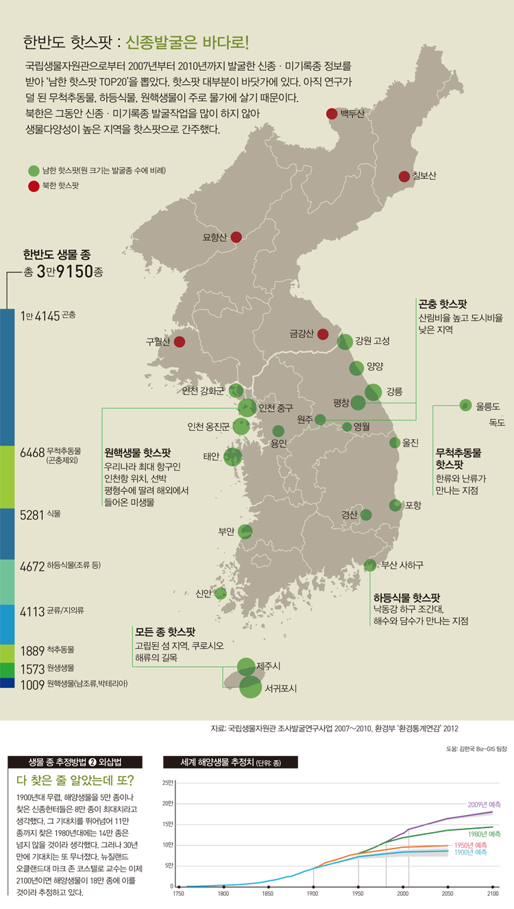 한반도 핫스팟 : 신종발굴은 바다로!