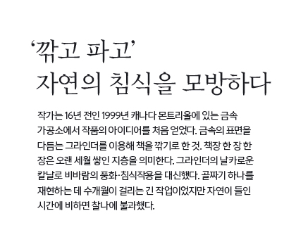 '깎고 파고' 자연의 침식을 모방하다