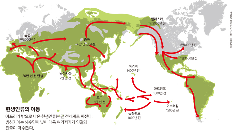 현생인류의 이동